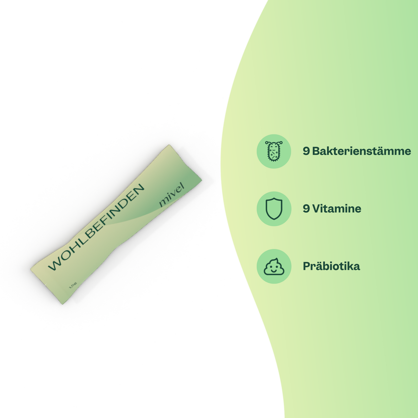 Direkt-Stick mit 9 Bakterien, 9 Vitaminen und Präbiotika
